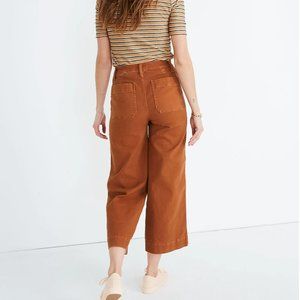 Madewell Emmett Cropped Wide Leg Pant in Warm Coffee. Size 29.